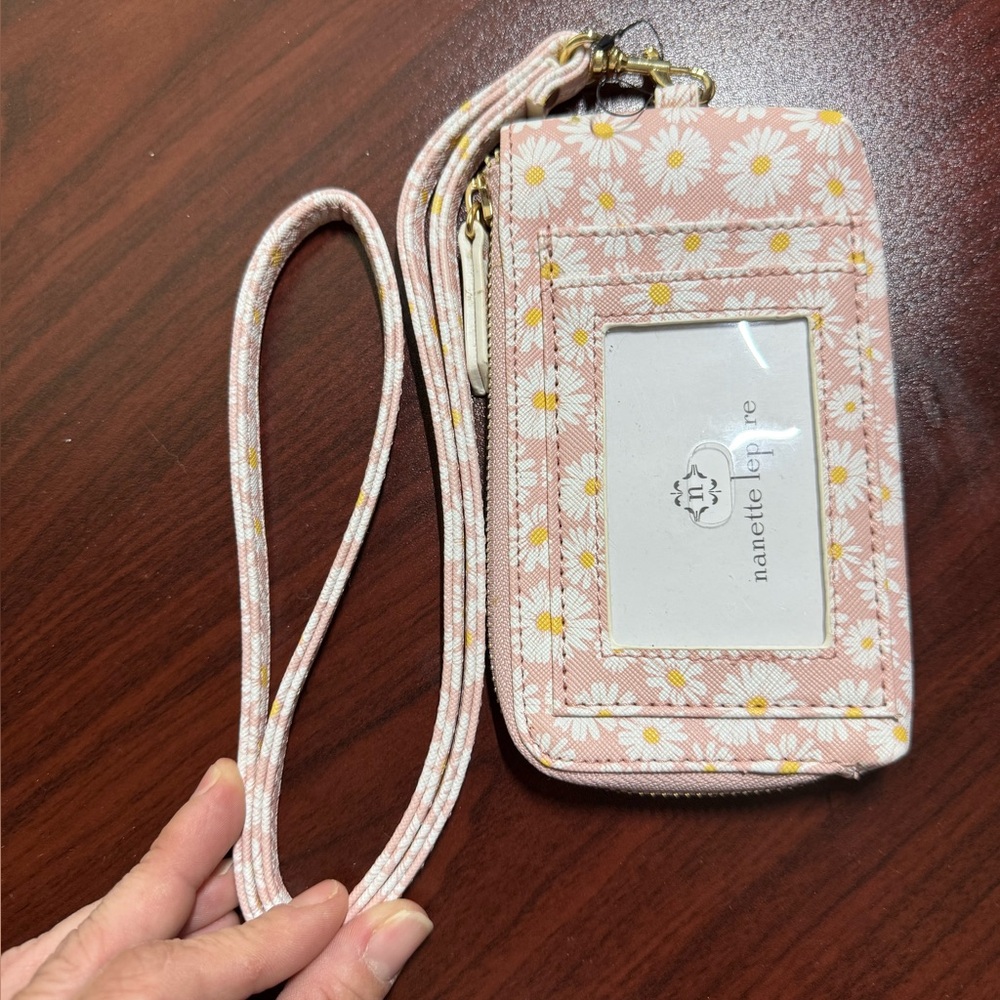 NWOT. Pink Floral Wristlet Wallet